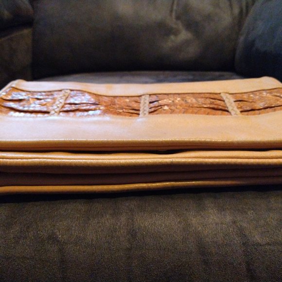 VINTAGE CHARLES KLEIN - MADE IN ITALY - BEIGE WITH BROWN ACCENTS - Picture 9 of 10